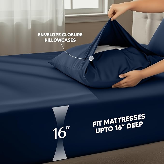 Utopia Bedding Queen Size Sheet Set – 4 Piece Bed Sheets, Soft and Breathable - Image 4