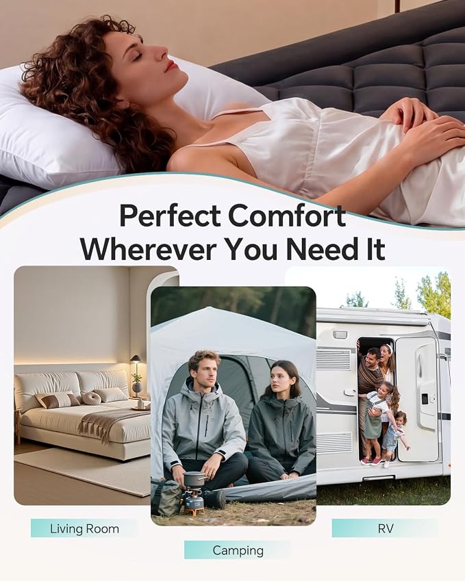 ChiXpace Dual Layer 4 Inch Memory Foam Mattress Topper Twin XL - Image 7