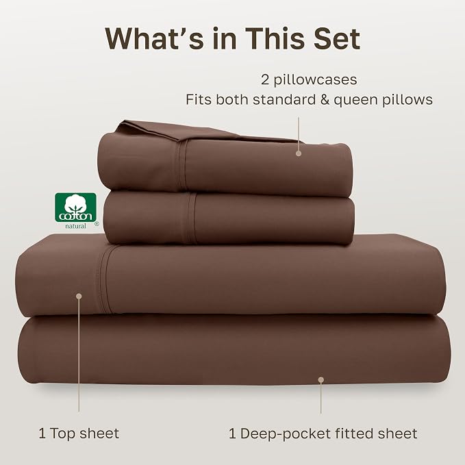 California Design Den Soft 100% Cotton Bed Sheets Queen Size Set, 400 Thread - Image 4