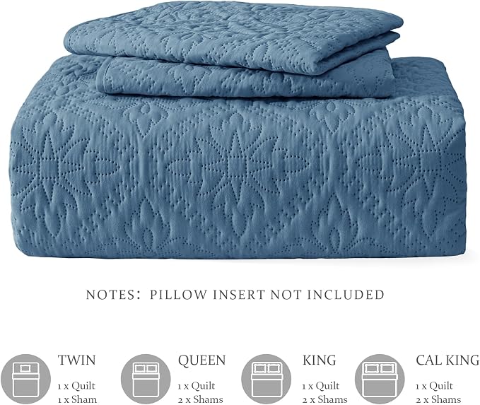Exclusivo Mezcla King Quilt Bedding Set, Lightweight Soft Bedspreads Coverlets - Image 6