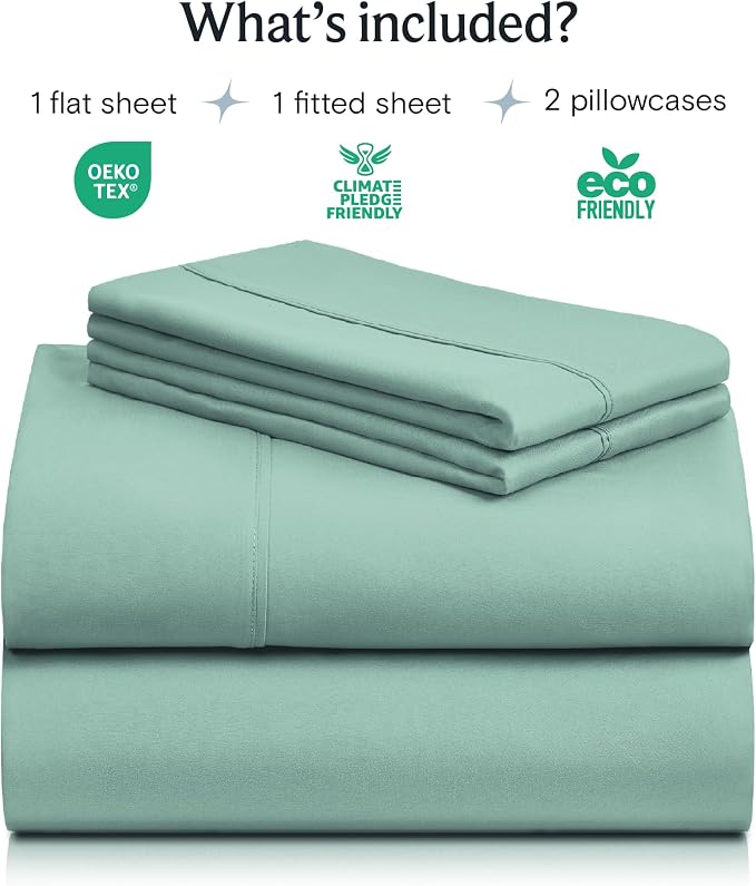 LuxClub 4 PC California King Sheet Set, Breathable Luxury Bed Sheets, Deep - Image 2