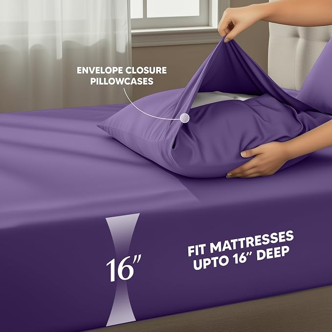 Utopia Bedding King Size Sheet Set – 4 Piece Bed Sheets, Soft and Breathable - Image 4