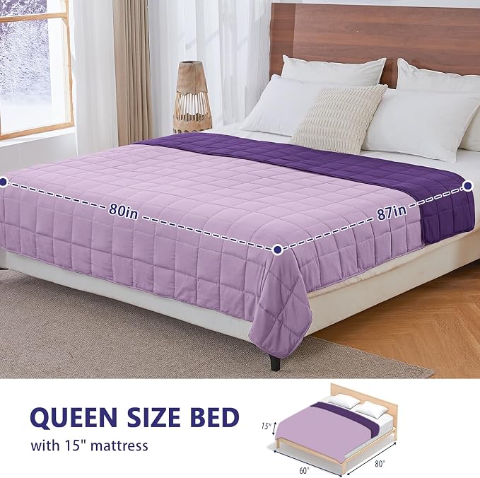 King Size Weighted Blanket for Adults Cooling Heavy Blanket for Sleeping - Image 3