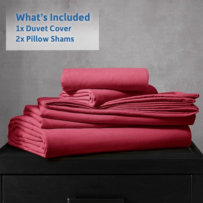Nestl Burgundy Red Duvet Cover Queen Size - Image 9