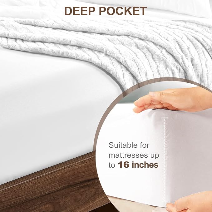 FreshCulture King Fitted Sheet Only 2 Pack - Image 4