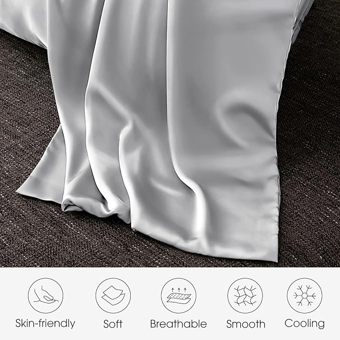 100% Silk Pillow Cases 2 Pack Queen Size Mulberry Silk Pillowcase - Image 4