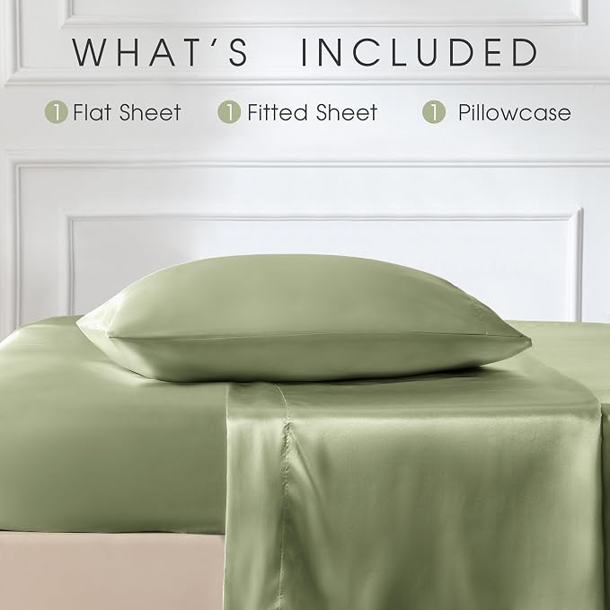 FreshCulture Satin Sheets Twin XL Bed Set - Image 3