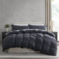 Nestl Dark Grey Duvet Cover Full Size by Nestl
