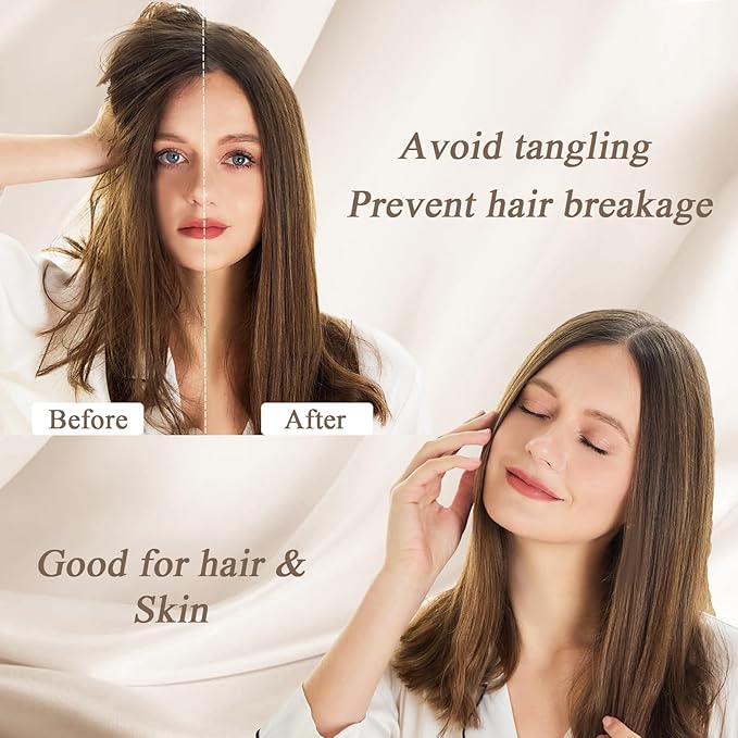 King Satin Pillowcase for Hair 2pc, Similar to Silk Pillow Cases, for Women Men - Image 3