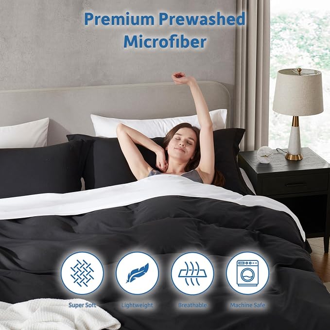 Nestl Black Duvet Cover Full Size - Image 6