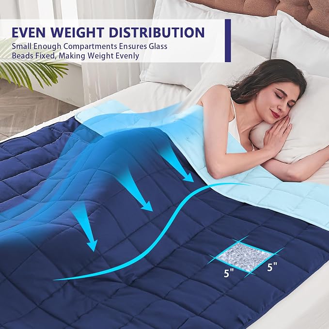 King Size Weighted Blanket for Adults Cooling Heavy Blanket for Sleeping - Image 7
