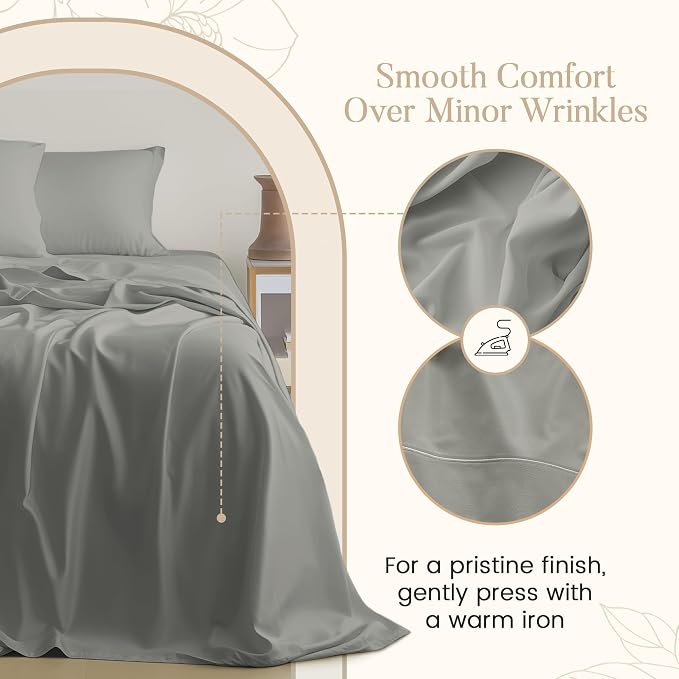 Egyptian Cotton Sheets Full Size Bed Set 15" Deep Pockets, 800TC Cotton Full - Image 4