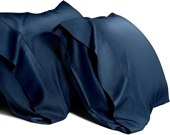 WishSmile Cooling Queen Pillowcases Set of 2 Breathable Cool Silky Soft Rayon by WishSmile