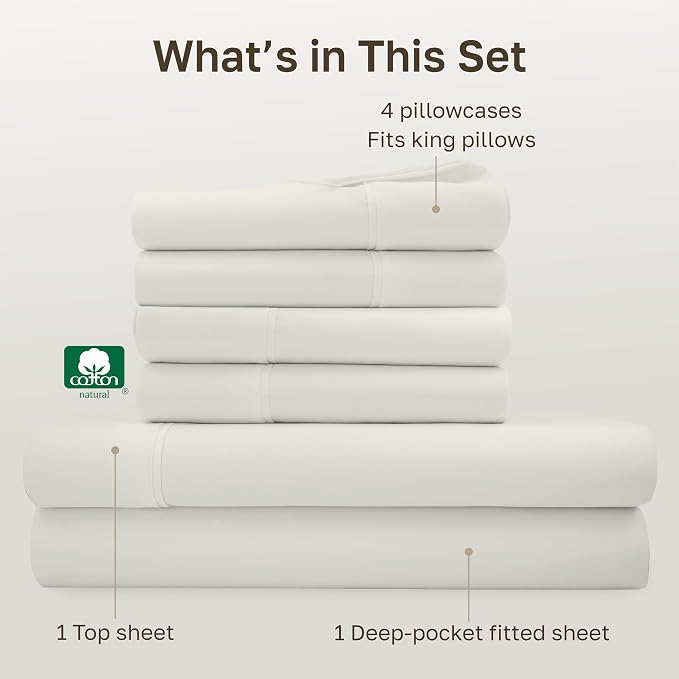 California Design Den 6-Pc King Size Sheet Set - Image 4