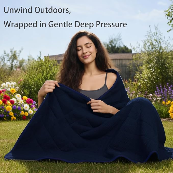 ZonLi 15lbs Weighted Blanket for Adults Sleeping, Double-Sided All Season - Image 5