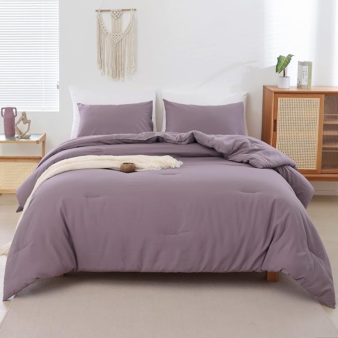 ROSGONIA Comforter Full Size for Boys Teen Girls Dusty Purple - Image 4