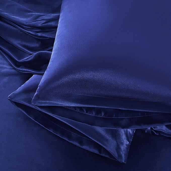 Aormenzy Satin Pillow Cases for Women King Size Set of 2, Fade Resistant by Aormenzy