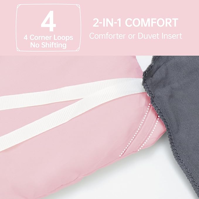 MUXHOMO Pink Oversized King Comforter Sets, All Season Ultra Soft Down - Image 6