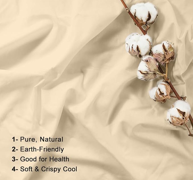 RUVANTI 100% Cotton Sheets – King Size Percale Bedding, Cooling & Breathable - Image 5
