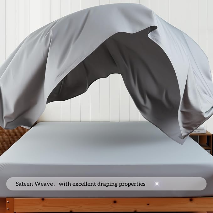 Cotton Flat Sheets Only, 600 TC 100% Cotton Flat Sheet Top Sheet Only, King - Image 9
