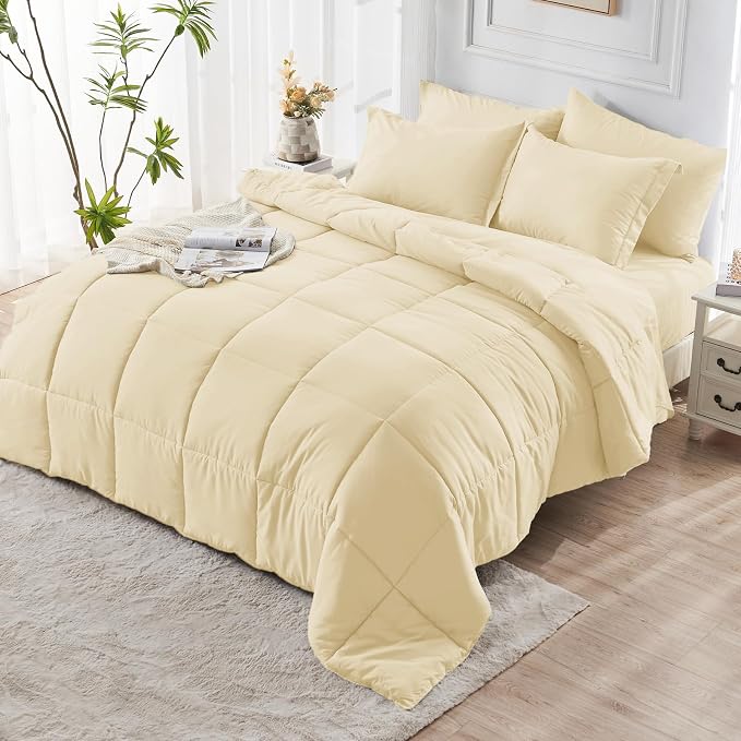 JOLLYVOGUE Full Comforter Set, Ultra-Soft Bed in a Bag Full Size 7 Pieces - Image 8