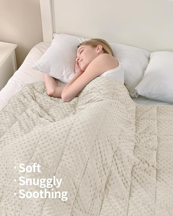 Mr. Sandman Weighted Blanket for Adults Queen Size 15 lbs, Soft Cooling Heavy - Image 6