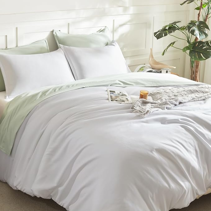 Litanika White Comforter King Size, 3 Pieces Lightweight Solid Bedding - Image 5