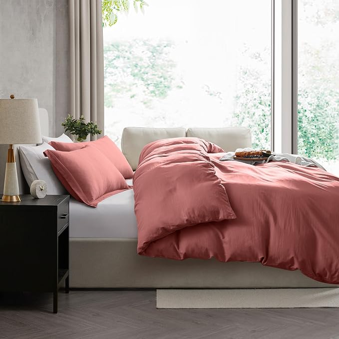 Nestl Pink Clay Duvet Cover Queen Size - Image 7