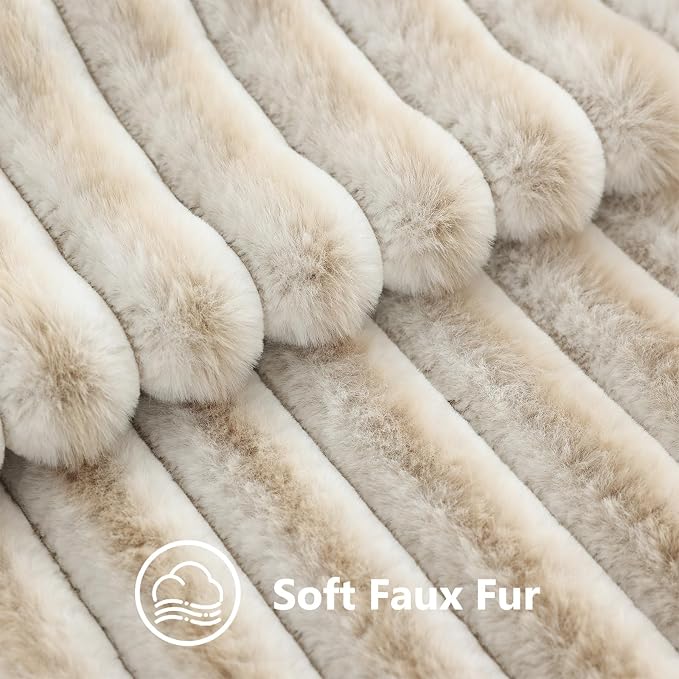 decorUhome Summer Cozy Faux Fur Throw Pillow Covers 26x26 Set of 2 Decorative - Image 3
