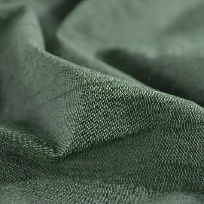 NEXHOME PRO Duvet Cover Twin 100% Washed Cotton, Organic Natural Linen Like - Image 9