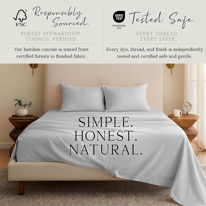 Karissa Mae Cooling Bamboo Viscose King Size Pillowcase Set | 100% FSC - Image 4