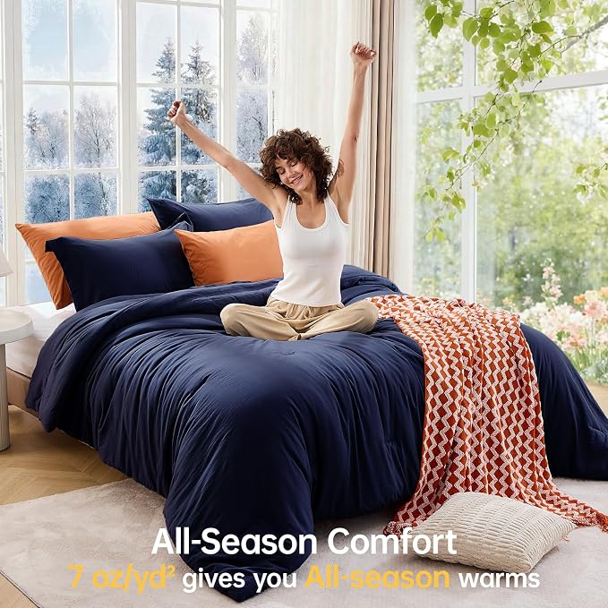MUXHOMO California King Comforter Set, All Season Ultra Soft Down Alternative - Image 4
