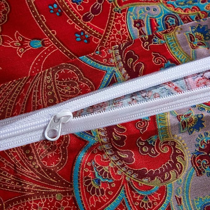 mixinni Long Staple Cotton Percale Paisley Duvet Cover - Image 7