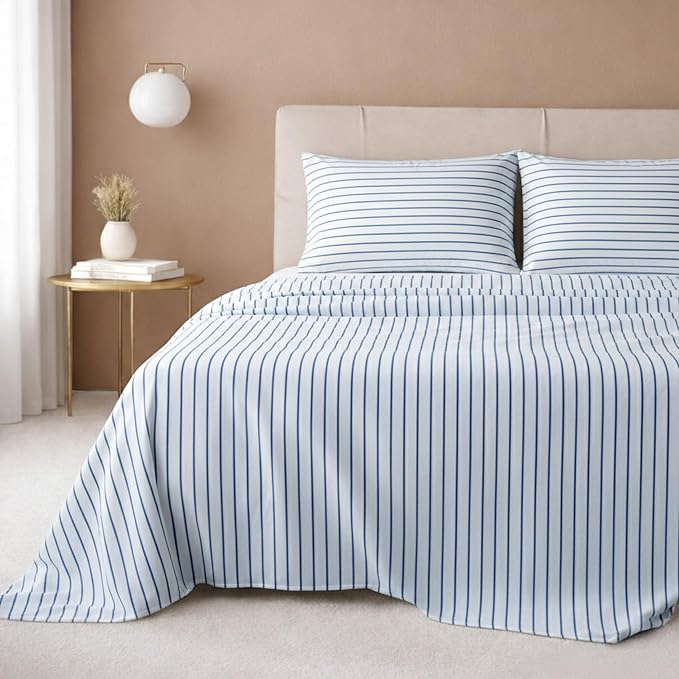 California Design Den Printed Striped Sheets Queen Size Bed Set by CaliforniaDesignDen