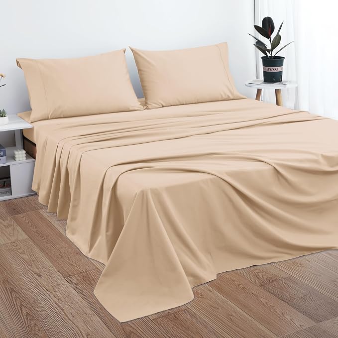 Cotton Twin Flat Sheet Only, 600 Thread Count 100% Egyptian Cotton Top Sheet - Image 5
