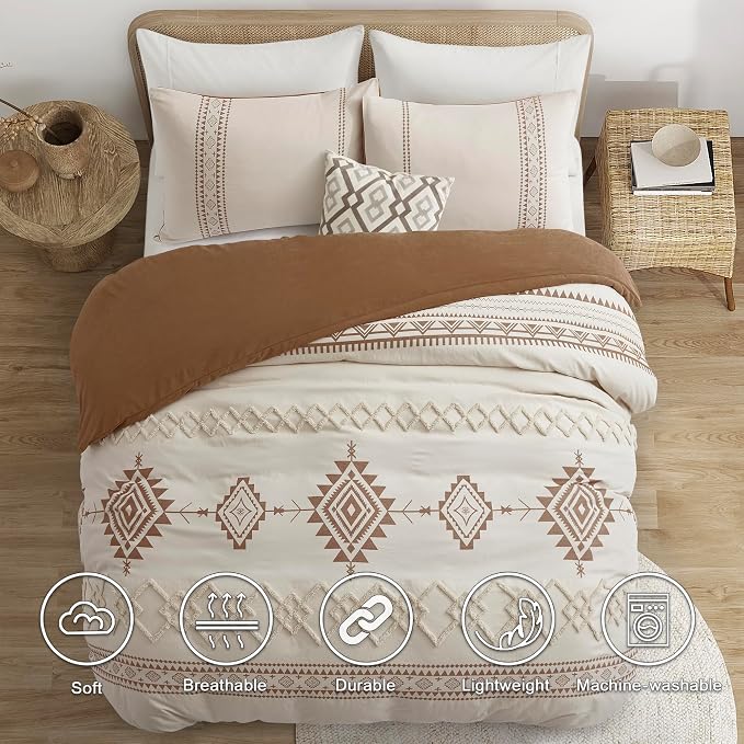 Oli Anderson Boho Duvet Cover Set King Size, Durable and Super Soft Duvet Covers - Image 6