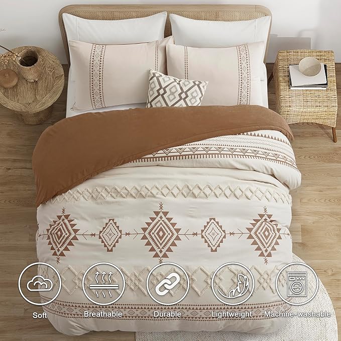 Oli Anderson Boho Duvet Cover Set Queen Size, Durable and Super Soft Duvet - Image 6