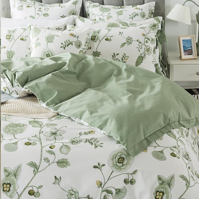 FADFAY Twin XL Duvet Cover Set Floral Bedding Set 100% Cotton College Bedding - Image 9