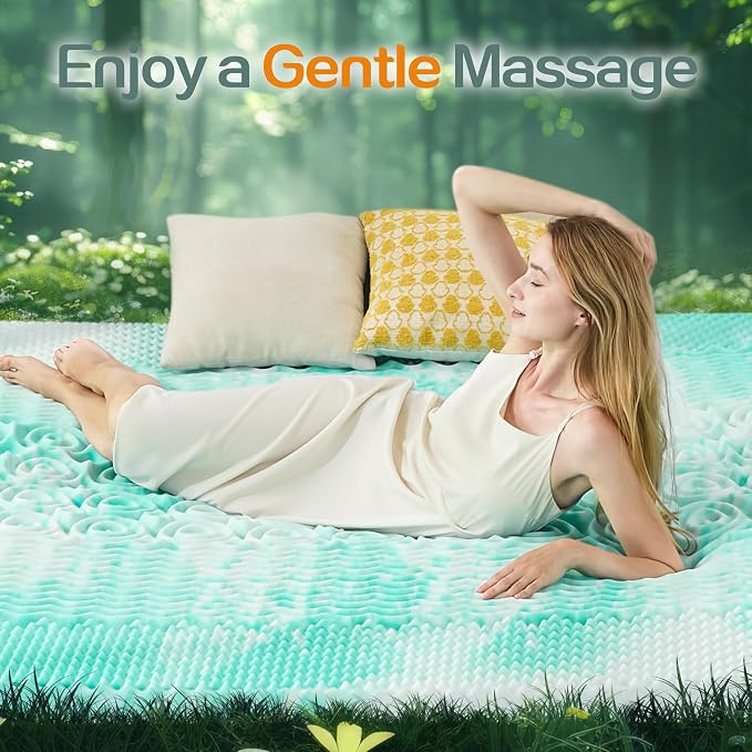 SINWEEK 2 Inch Mattress Topper 5-Zone Memory Foam Mattress Topper Pressure - Image 7