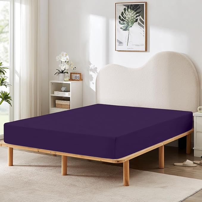 HBHLFZ Twin XL Fitted Sheet Only, Soft Breathable Bottom Sheet by HBHLFZLuxuryHomeLife