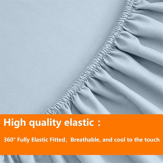 TAIMIT Light Blue Full Size Comforter Set - Image 6