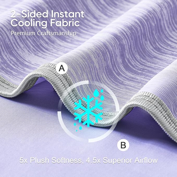 KMUSET Cooling Blanket Queen Size, Double Sided Summer Cooling Blankets - Image 3