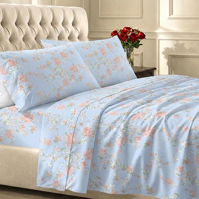 California Design Den Soft 100% Cotton Bed Sheets Twin Size Set, 400 Thread by CaliforniaDesignDen