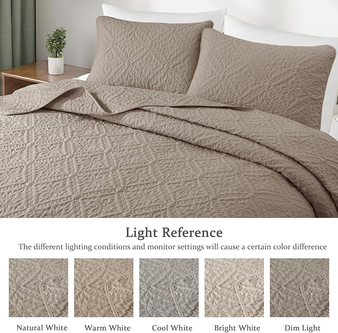 Exclusivo Mezcla King Quilt Bedding Set, Lightweight Soft Bedspreads Coverlets - Image 3