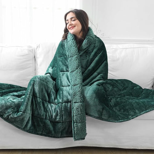 Aemicion Fleece Sherpa Twin Weighted Blanket 15lbs - Image 2