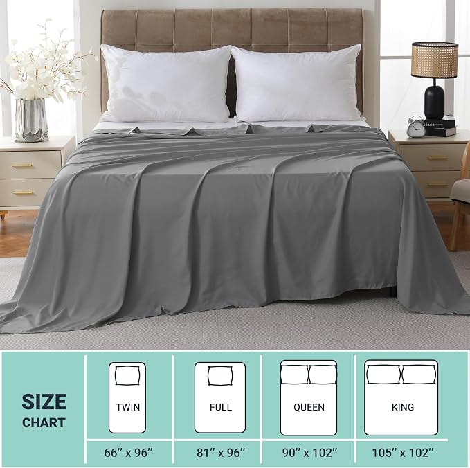 ZPECC Bulk Flat Sheets Only Full Size 6 Pack, Easy Sort Top Bed Sheet by - Image 5