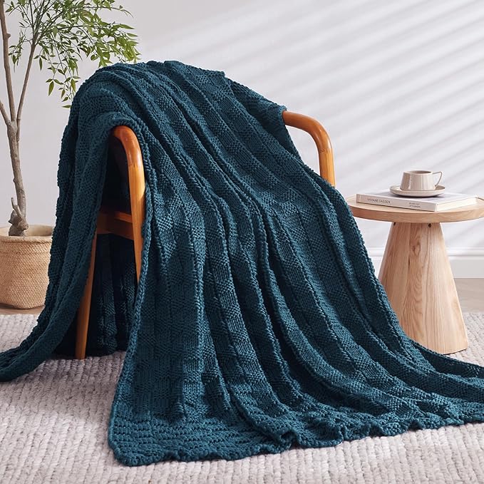 Knitted Weighted Blanket for Adult, No Beads Heavy Blanket 50” x 60'' 10lbs - Image 2