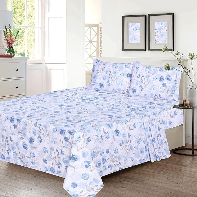 RUVANTI 100% Cotton Sheets – Twin Size Percale Bedding, Cooling & Breathable - Image 2