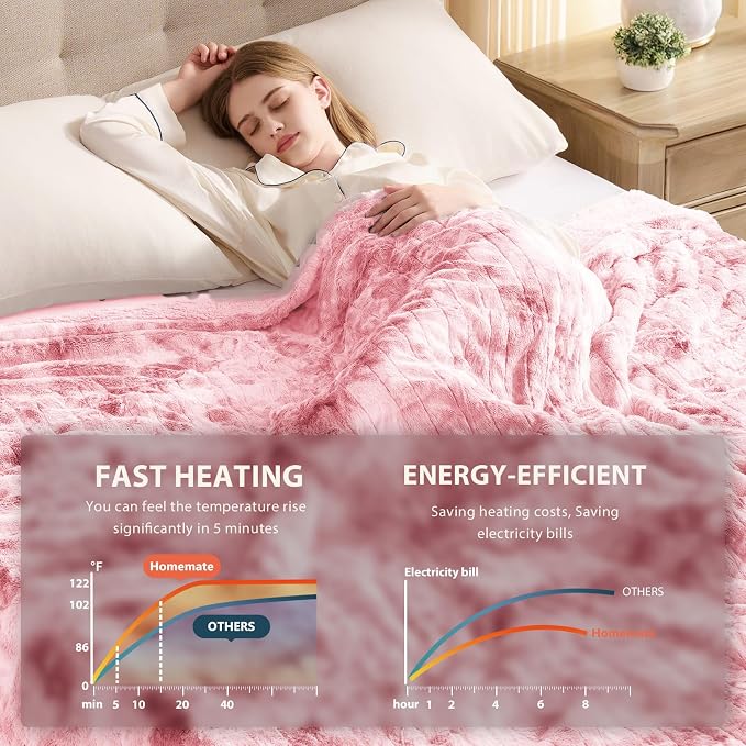 Homemate Electric Heated Blanket Queen Size - Image 4