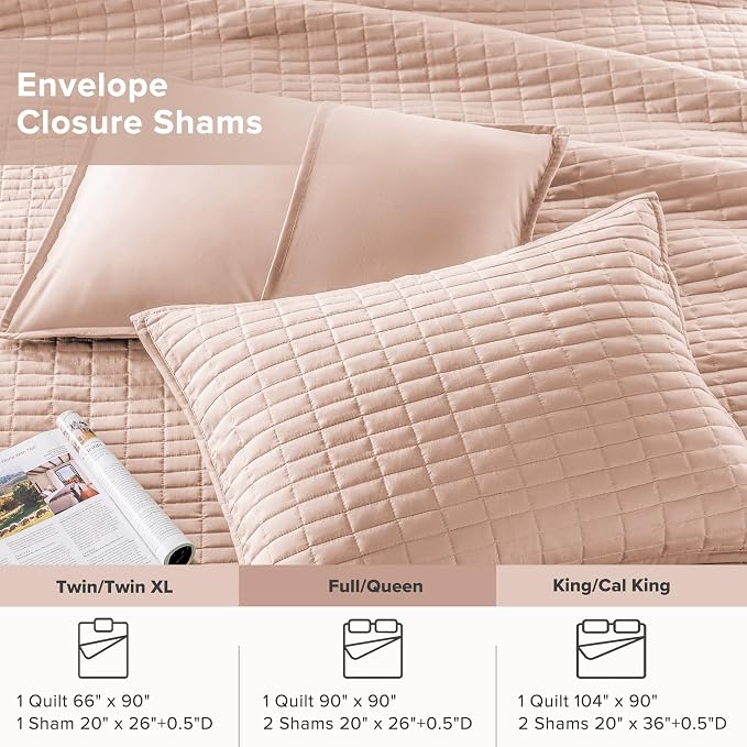 Comfort Spaces Kienna Quilt Set- Double Sided Stitching Design Summer Blanket - Image 5